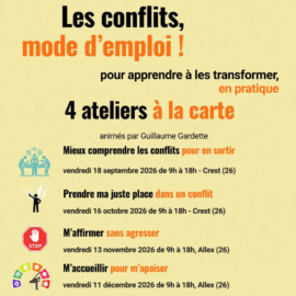 Les conflits, mode d’emploi ! : 13 novembre et 11 décembre 2026